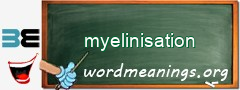 WordMeaning blackboard for myelinisation